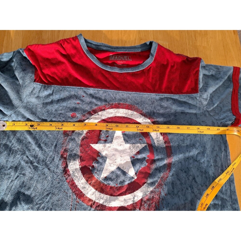Captain American Shield Graphic T-shirt Men's M 38/40 Marvel - Picture 4 of 7